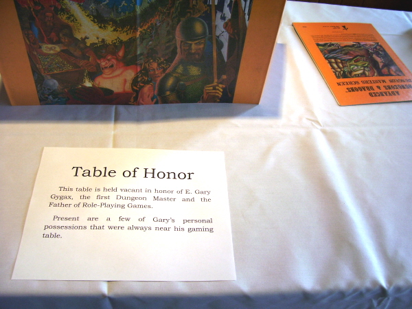 Gary's Table of Honor