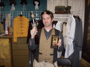 Author Nick Valentino demonstrates his steampunkiness, and his new novel, Thomas Riley.