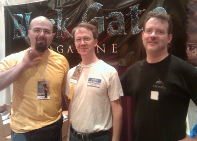 Three brave sellers: Jason Waltz, Howard Andrew Jones, John O'Neill 