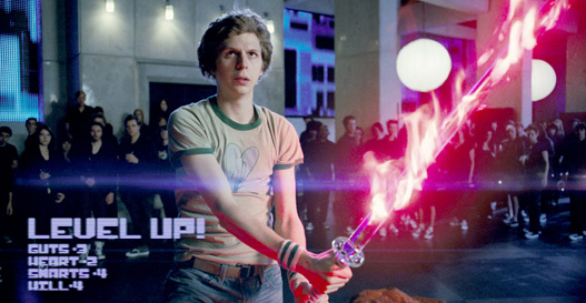 Scott Pilgrim levels up when he gains the Power of Love.