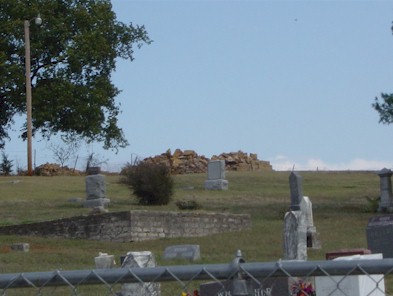Ruins of the old church in Stull Cemetery