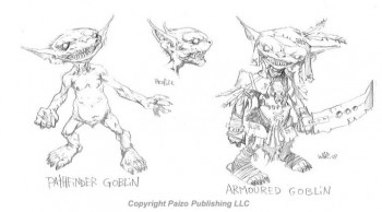 Wayne shows us the concepts for Paizo goblins, the foundation of a RPG system.