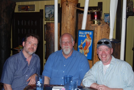 John O'Neill, Jeff Easley, and me before the waitress kicked us out.