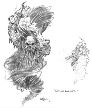 That's one elemental I want no part of thanks to some Easley creepy magic!
