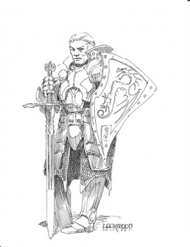 Gorwin Fleetwood: AD&D 1E Cavalier, Level 14, Art by Todd Lockwood