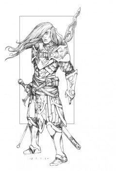 Vigbrandur Fleetwood: AD&D 1E Unearthed Arcana Fighter, Level 6, Art by RK Post