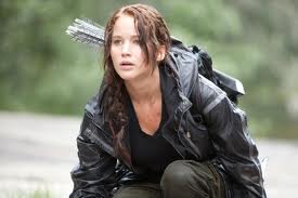 Image of the lead character, Katniss, from The Hunger Games film.