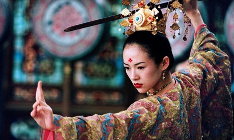 Ziyi Zhang as Xiao Mei in HOUSE OF FLYING DAGGERS, Yimou's second kung fu masterpiece.