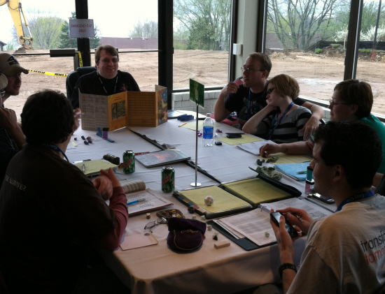 A game of AD&D in progress