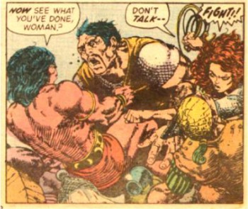 Red Sonja just told Conan to shut up