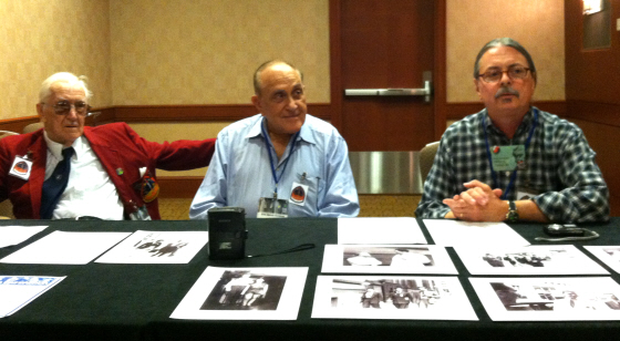 The 1939 World Science Fiction Convention panel, with Dave Kyle, Erle Korshak, and John L. Coker III