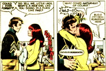 Back in the Bronze Age of Comics, this was Mary Jane Watson being subtle.