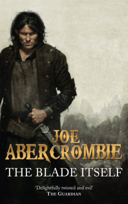 Logen Ninefingers on the cover of Joe Abercrombie's The Blade Itself