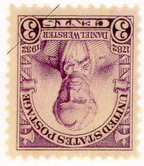Daniel. Webster stamp flipped