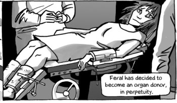 Part of the arc on Feral's sacrifice in "Strong Female Protagonist"