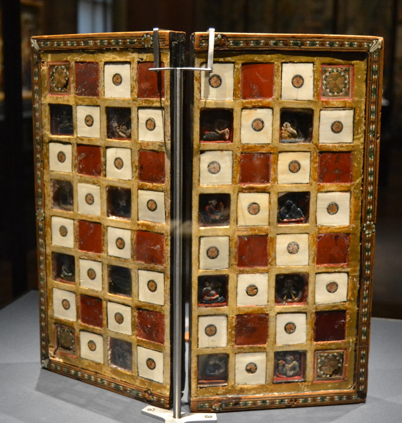 Chess board made in Vienna in the first half of the 14th century.