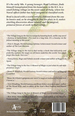 Back cover copy for The Village Sang to the Sea (click for bigger version)