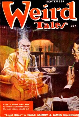 Weird Tales September 1950, with "Legal Rites" by Isaac Asimov and