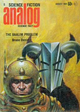 The August 1968 issue of Analog Science Fiction, with Sword & Sorcery creeping up on Science Fiction