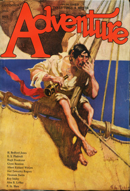 Adventure December 1922, containing “Pirates’ Gold” by H. Bedford Jones