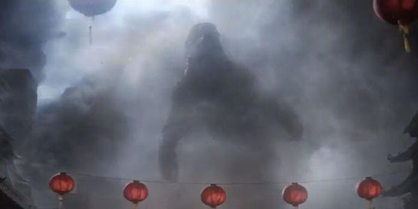 Godzilla and lanterns
