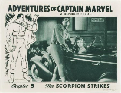 Adventures of Captain Marvel Scorpion Strikes lobby card-small