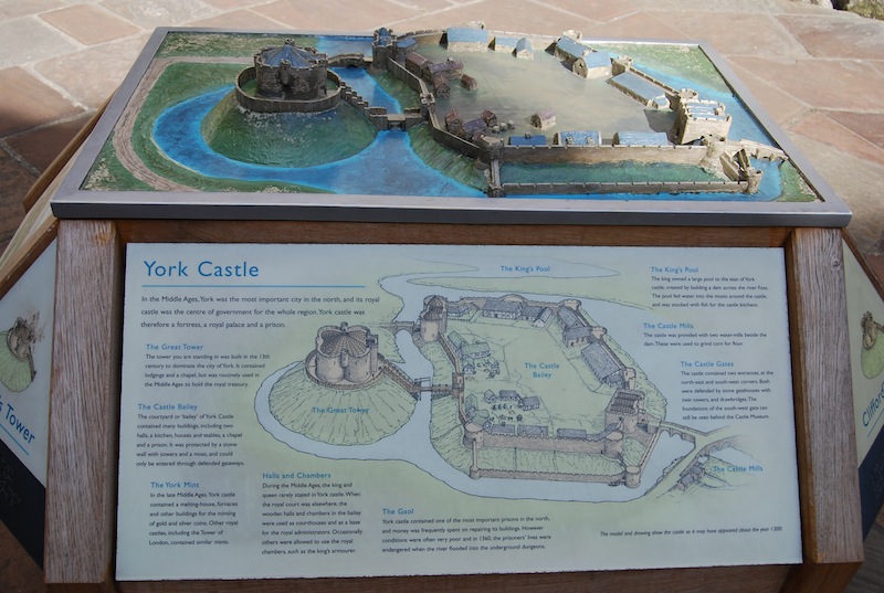 A model showing how the castle looked at its height.