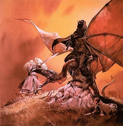 Eowyn and the Witch King, by Angus McBride