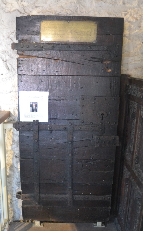 The door of Archbishop Cranmer’s prison cell from Bocardo Prison. Cranmer was the first Archbishop of Canterbury to publically support Protestantism. He was burnt at the stake in 1556 in Oxford.