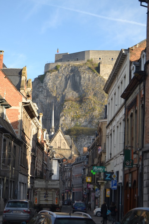 The citadel towers over the town of Dinant.