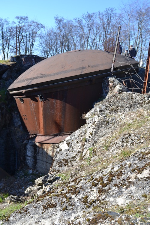 Destroyed gun turret at the fortress of Namur, Belgium.