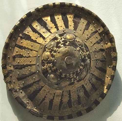 An Ethiopian decorated shield. Photo by A. Davey.