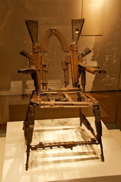 Throne of Weapons, designed by Cristóvão Canhavato of Mozambique. Image courtesy Mike Peel.