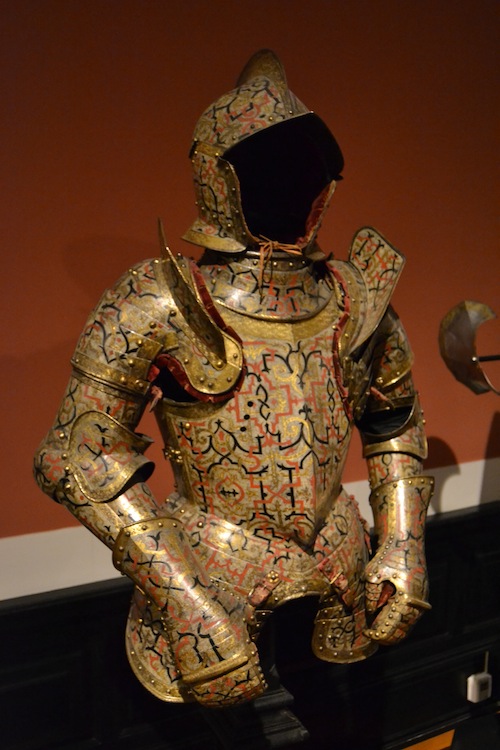 This highly decorated harness was made in Nuremberg around 1555.