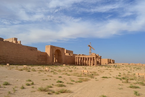 I had to walk a long way to get this shot and I still couldn't get it all in. The guards starting freaking out and calling me back. While were were in the middle of nowhere, it pays to be safe.