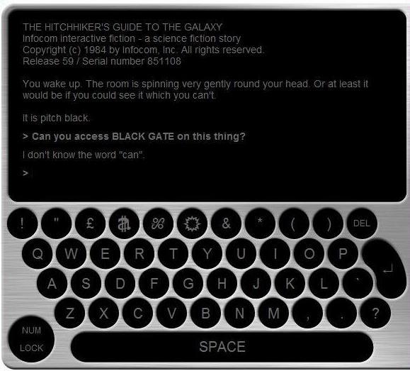 Playing the Hitchhikers Infocom game on an e-paper screen with voice input  is my dream interface : r/HHGTTG