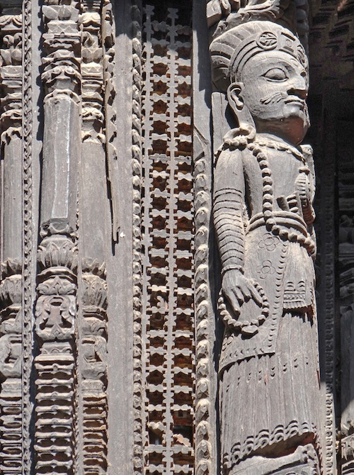 Carved window from the 18th century, Bhaktapur. Photo courtesy Jean-Pierre Dalbéra.