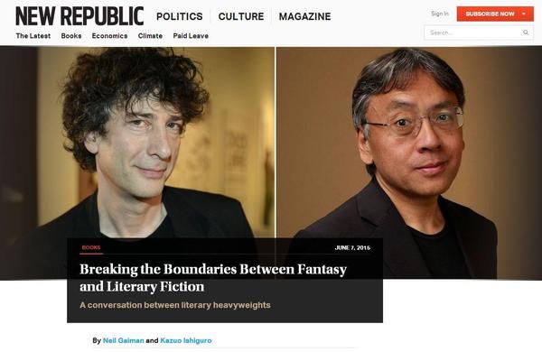 Neil Gaiman in The New Republic-small