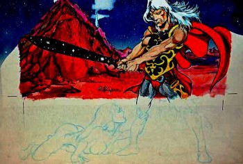 Check out the lady below Elric in this Willingham done for White Plume Mountain.  Bet you didn't realize it was cropped, did you?