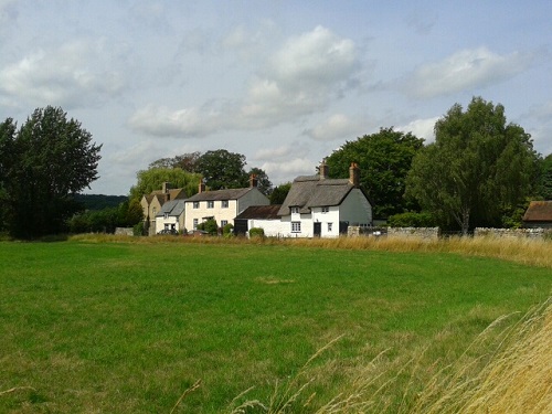 A significant portion of the hamlet of Binsey. The church is along a little country lane just beyond this row of buildings.