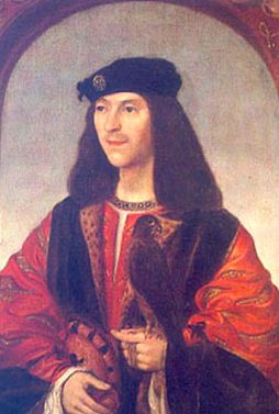 died sword in hand, armour splattered with other men's blood, leading from the front at Flodden like a tartan Conan