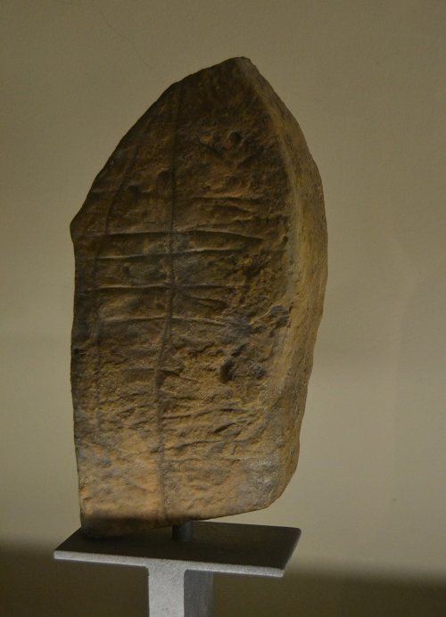 A Guanche carved stone in a museum in Tenerife.