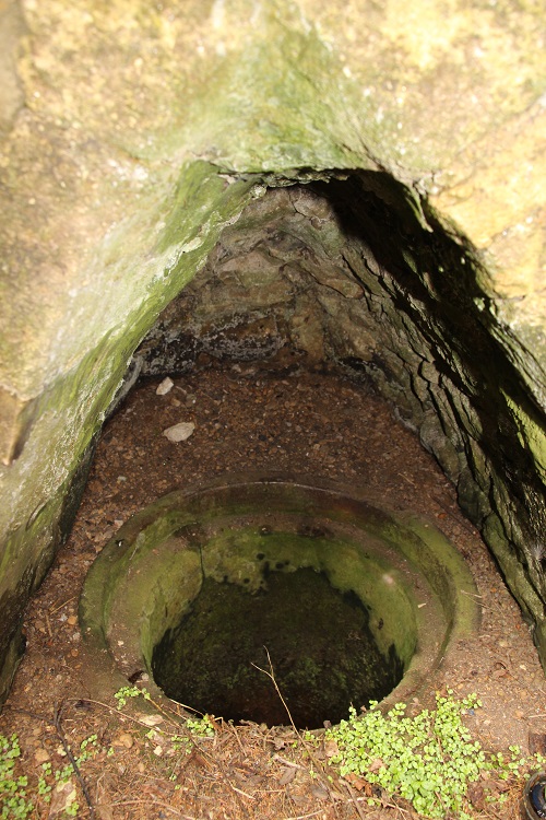 Closeup of the holy well.