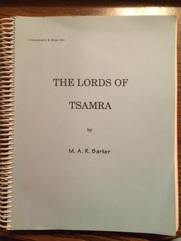 Lords of Tsamra, slef-published first edition (photo by Joseph Hoopman)