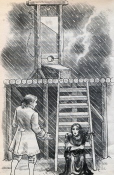 Illustration is from the vintage book of horror stories Short and Shivery. This one accompanies a retelling of Irving's "Adventure of the German Student."