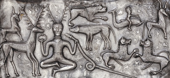Detail of Gundestrup Cauldron. Silver. Gundestrup, northern Denmark, 100 BC–AD 1. © The National Museum of Denmark.