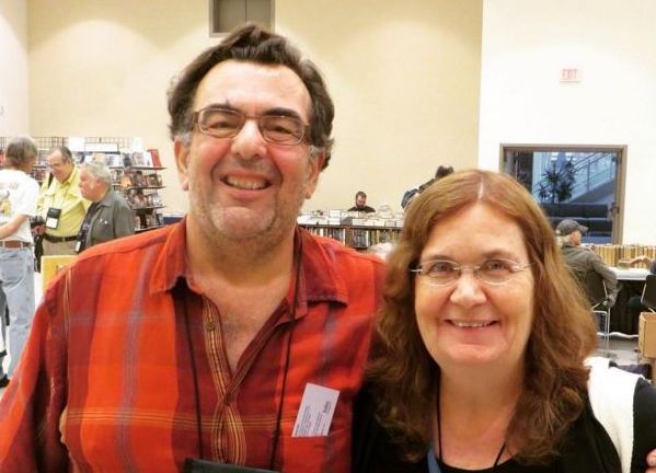 Paul DiFillipo and Sheila Williams in the Dealers Room at the 2015 World Fantasy Conventions-small