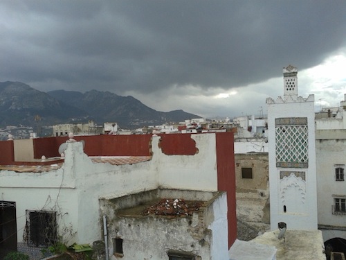 A rooftop view. Those clouds didn't go away for two days. If you're going to Morocco expecting to see desert, you need to head a couple of hundred miles south of here.