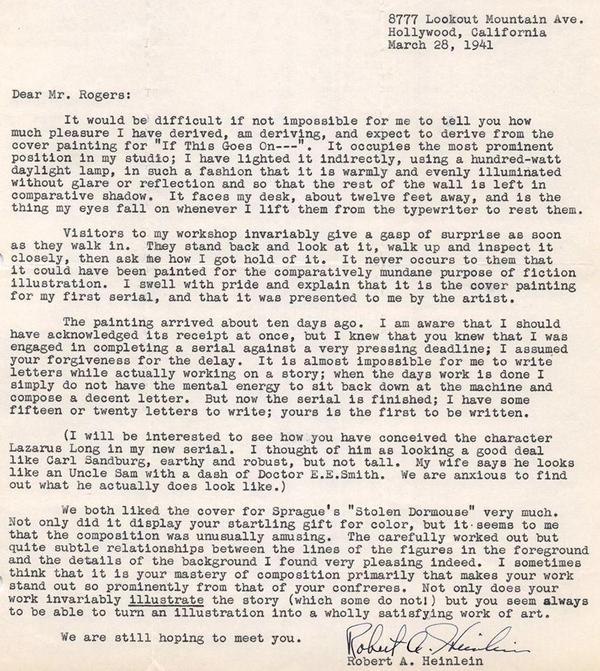 Heinlein letter to Hubert Rogers-small