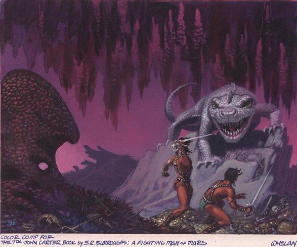 Michael Whelan's rough art for A Fighting Man of Mars by Edgar Rice Burroughs-small